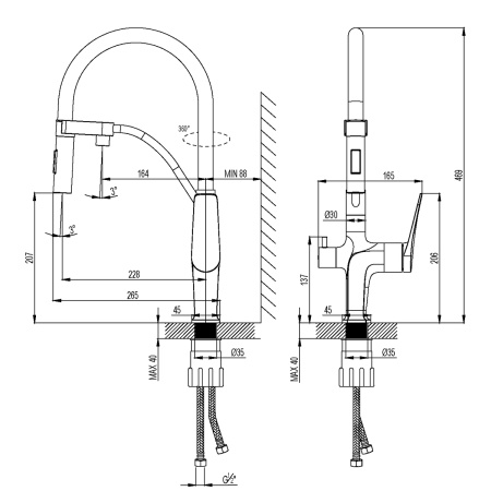 Смеситель для кухни LeMark Comfort LM3074C-White на мойку белый/хром