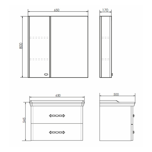 Тумба с раковиной Comforty 00004148729CF 65x50x54,5 - фото 2