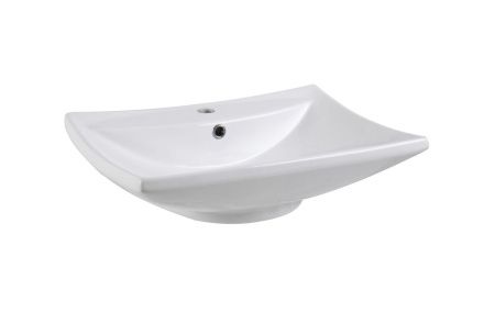 Раковина из сантехнического фарфора Aquatek AQ5518-00 60х50 накладная цвет белый 1 отверстие под смеситель