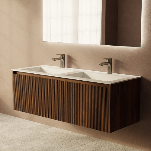 Тумба с раковиной ArtDecco Camilla (Камилла) ACM12W22D100 120x45x40 подвесная цвет черный орех - фото 5