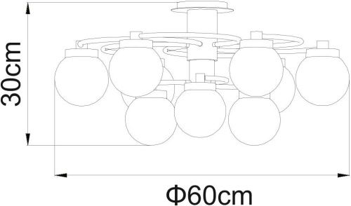 Люстра потолочная Arte Lamp Cloud (Цлоуд) A8170PL-9SS - фото 4