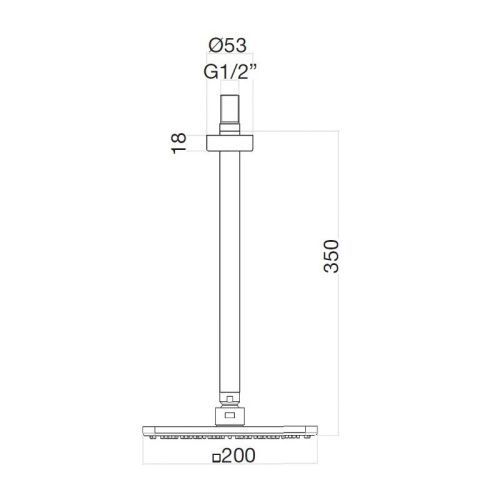 Верхний душ Webert AC0942015 хром - фото 3