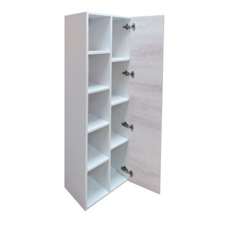 Шкаф-пенал Comforty Прага 00004136272CF 50х160 подвесной цвет серый