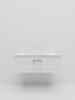 Тумба со столешницей La Fenice CUBO NFNC-01-CUB-B-100-1-GG 100х50 подвесная цвет белый