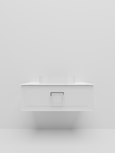 Тумба со столешницей La Fenice CUBO NFNC-01-CUB-B-100-3-GG 100х36х49 подвесная цвет белый - фото 2