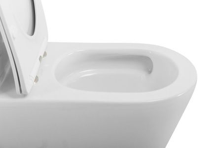 Унитаз напольный Art&Max Tito AM6088CPRVTSC белый с сиденьем микролифт смыв торнадо