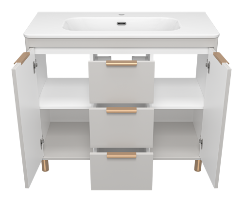 Тумба под раковину Brevita Risacca RIS-06100-0342Я 90х46х74 напольная - фото 3