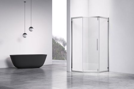 Душевой уголок Vincea Show VSP1-4SH100CL 100х100 стекло прозрачное профиль хром без поддона