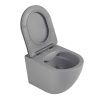 Унитаз подвесной Abber Bequem AC1101MG серый с сиденьем микролифт безободковый каскадный смыв