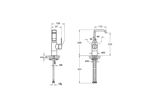 Смеситель Vitra Suit U A42469EXP на раковину хром - фото 3
