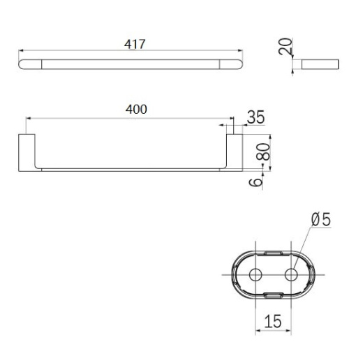 Полотенцедержатель Inda INDISSIMA A8818BNE - фото 4 Полотенцедержатель Inda INDISSIMA A8818BNE - фото 4