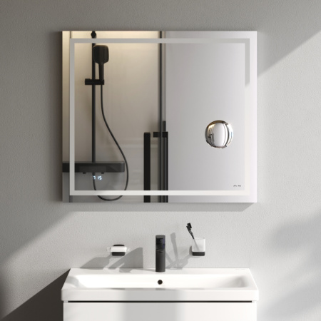 Зеркало в ванную Am.Pm Gem M91AMOX0803WG 80х70 цвет серебро