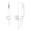 Душевой гарнитур Gessi Gessi316 54023#299 настенный черный