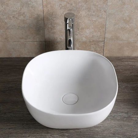 Раковина из сантехнического фарфора Cerutti SPA CR0077 40х40 накладная цвет белый без отверстий под смеситель