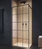 Душевой уголок Cerutti SPA MUZA T80 100х80 стекло с рисунком профиль черный без поддона