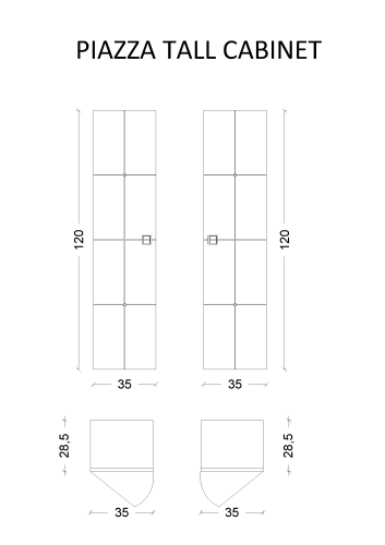 Шкаф-пенал Armadi Art Vallessi Avantgarde 844-WCR 35х28х120 подвесной цвет белый - фото 2