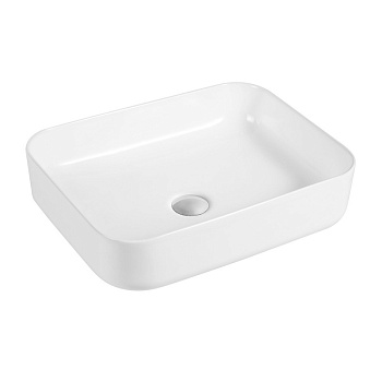 Раковина из сантехнического фарфора Bond Cube S54-500 50х39 накладная цвет белый глянцевый