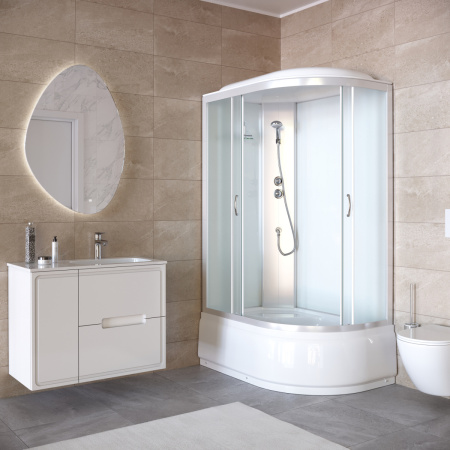 Душевая кабина Taliente TA-12080M(L) 120х80 асимметричная с крышей ориентация левая