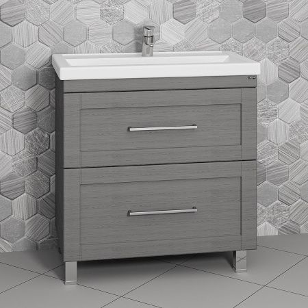 Тумба под раковину СанТа Венера 221017 80х40 напольная цвет серый