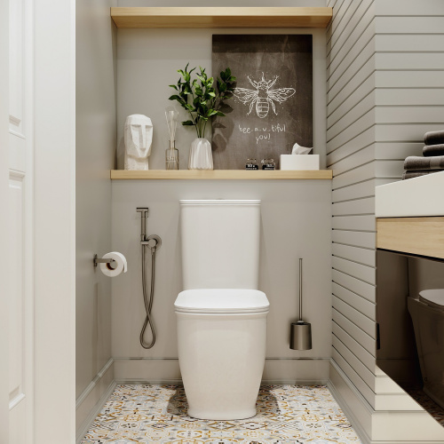 Унитаз-компакт напольный с бачком Lavinia Boho Bell pro 3301001N белый глянцевый с сиденьем микролифт каскадный смыв - фото 5