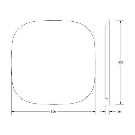 Зеркало с подсветкой Defesto OPTI DF 2848 50х50 подвесное
