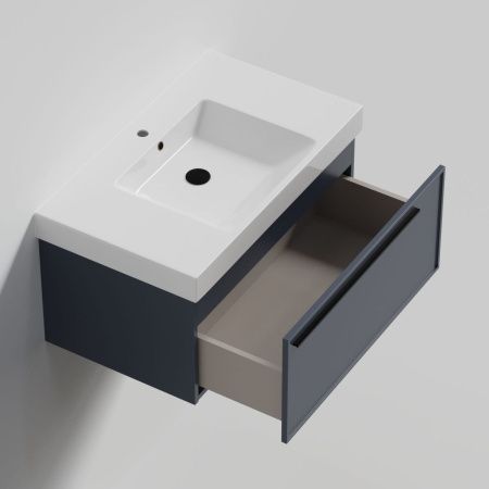 Тумба с раковиной La Fenice ELBA NFNC-01-ELB-BG-80-3-80 80х50 подвесная цвет синий