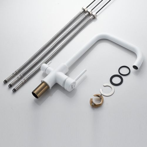 Смеситель для кухни Shevanik S228C на мойку белый - фото 4