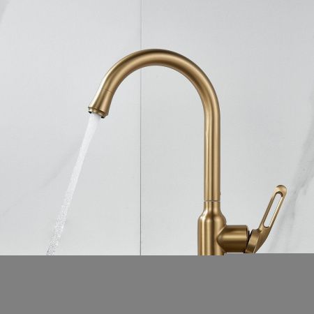 Смеситель для кухни Raffine F103G на мойку золото