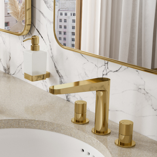 Смеситель WasserKRAFT Ems 7600 7635 встраиваемый золото - фото 2