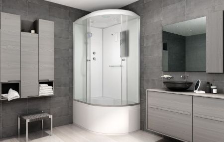 Душевая кабина AvaCan D512SL 120х90 асимметричная с крышей ориентация левая