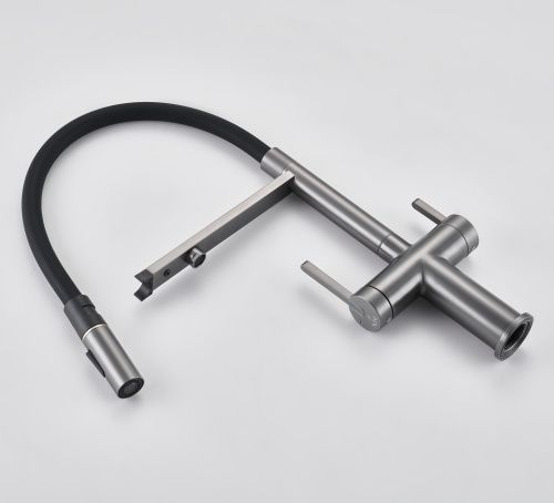 Смеситель для кухни Rose R458T на мойку оружейная сталь - фото 5