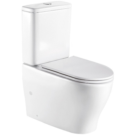 Унитаз напольный с бачком WeltWasser WW SK ANGERBACH 001 GL-WT (10000005966) белый глянцевый с сиденьем микролифт безободковый душевой смыв