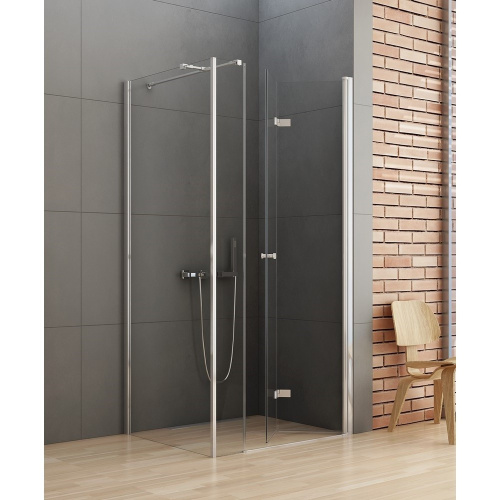 Душевой уголок New Trendy NEW SOLEO Chrome K-0385 110х90 стекло прозрачное профиль хром глянцевый - фото 2