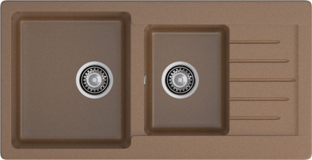 Кухонная мойка Granfest Practik P-980KL терракот 98х50 цвет коричневый поверхность матовая