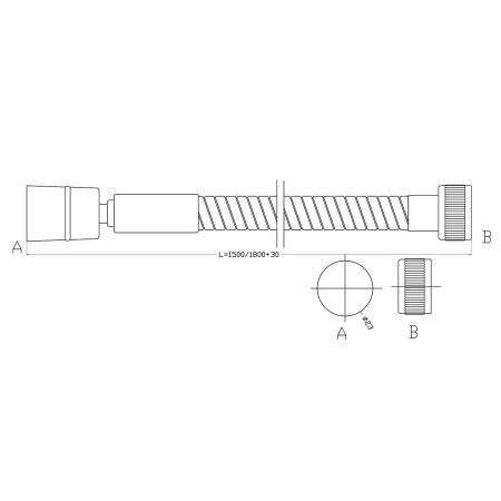 Душевой шланг LeMark LE8035S хром