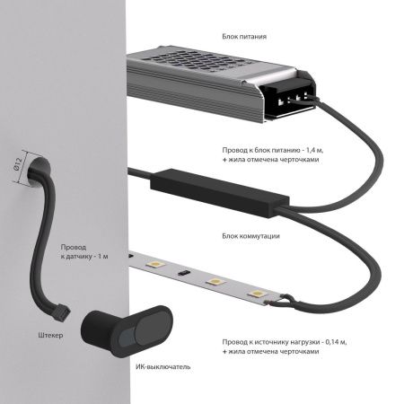 Выключатель ИК с функцией диммирования 12/24V 36/72W Elektrostandard 4690389218958