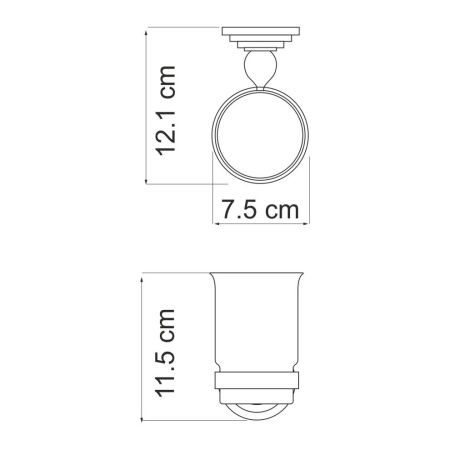 Стакан для зубных щеток WasserKRAFT 7028