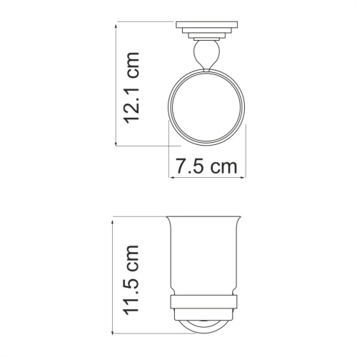 Стакан для зубных щеток WasserKRAFT 7028 - фото 4