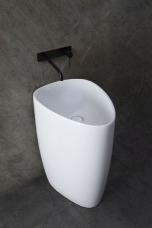 Раковина керамическая Allen Brau Infinity 4.21016.20 60х40 напольная цвет белый без отверстий под смеситель