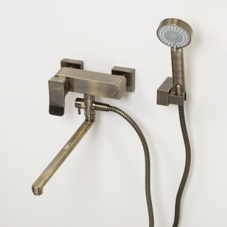 Смеситель для ванны WasserKRAFT Exter 1600 1602L настенный бронза