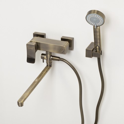 Смеситель для ванны WasserKRAFT Exter 1600 1602L настенный бронза - фото 2