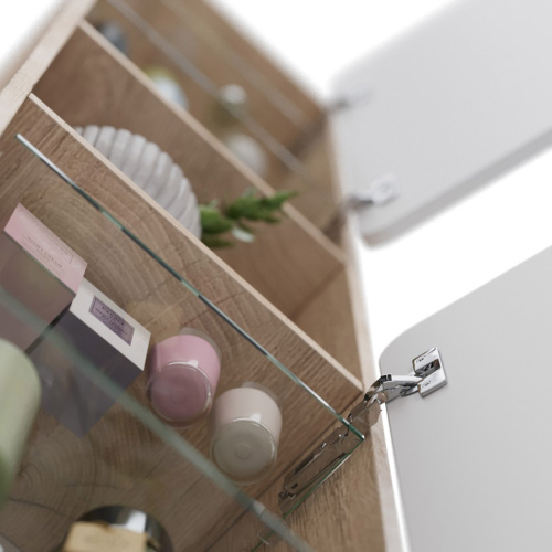 Шкаф-пенал LeMark Olivia LM08OL35P 35х30х170 напольный/подвесной цвет белый - фото 4