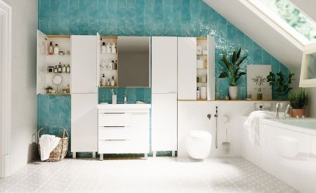 Зеркало-шкаф 1MarKa Gaula У92511 60х15х80 подвесной цвет белый