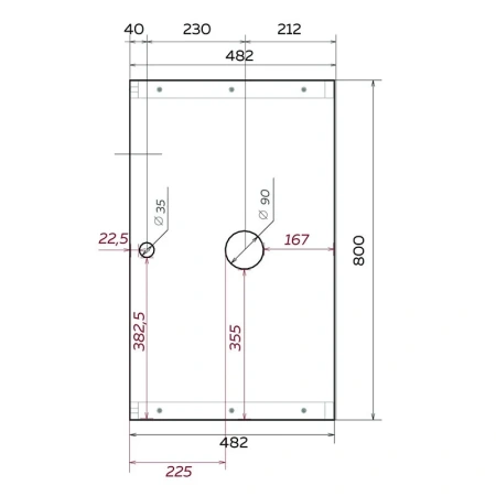 Столешница 1MarKa Grunge Loft У85833 80х50 накладная цвет серый