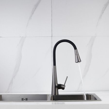 Смеситель для кухни Rose R213T на мойку оружейная сталь