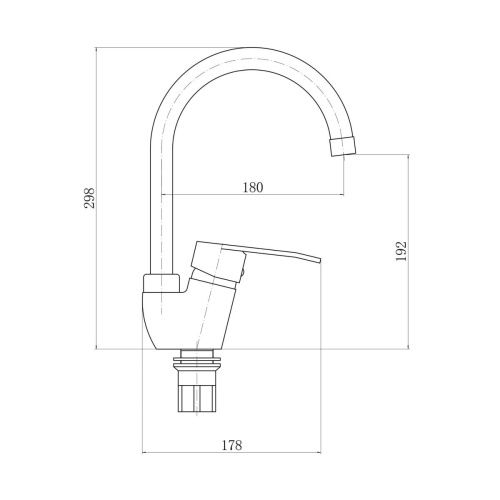 Смеситель для кухни Plstart PL4106 на мойку хром - фото 3