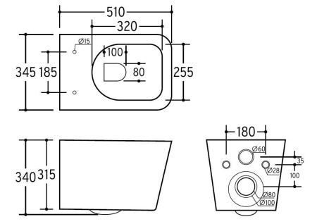 Унитаз подвесной CHARUS TORRE BIANCA EWC700-114W белый с сиденьем микролифт безободковый каскадный смыв