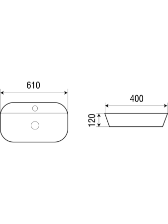 Раковина из сантехнического фаянса WeltWasser WW SK 10000003825 60х40 подвесная цвет белый 1 отверстие под смеситель