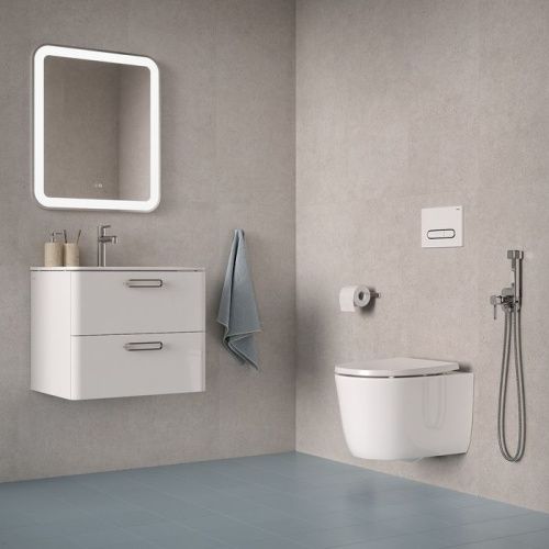 Унитаз подвесной IDDIS Slide SLIRDSEi25 белый глянец с сиденьем микролифт безободковый смыв воронка-водоворот - фото 4