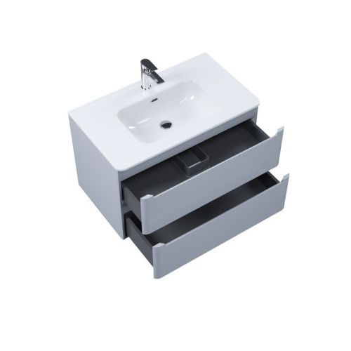 Тумба с раковиной IDDIS Edifice EDI80L0i95K 80х47х50 подвесная цвет серый - фото 3